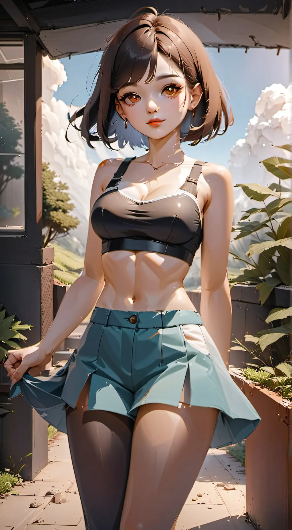 ai character: crystal background