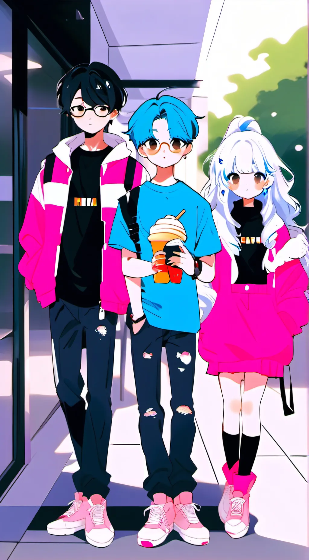 ai character: >THE TRIO💫< background