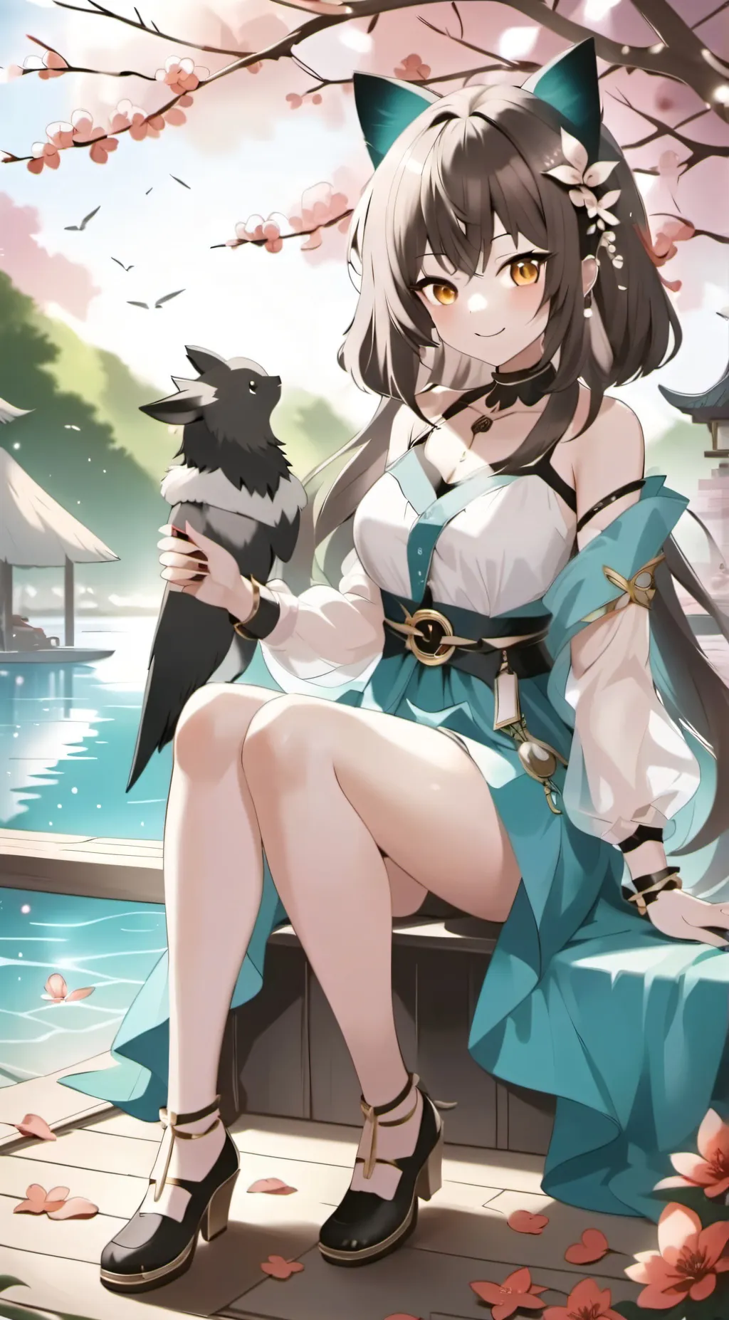 ai character: °• Lahija •° background