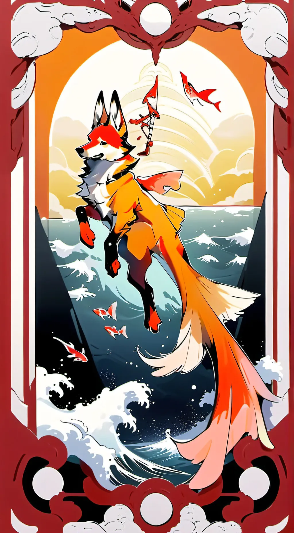 ai character: flame☆ background