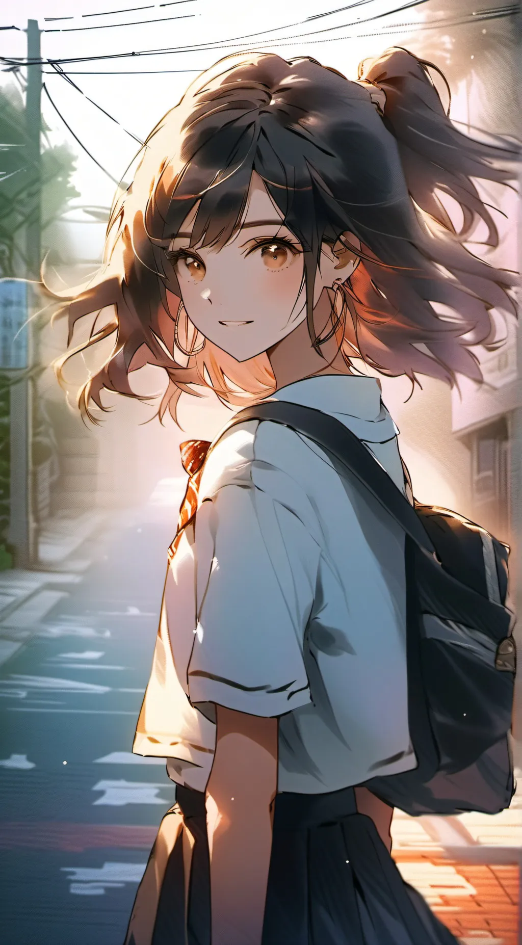 ai character: Amber background