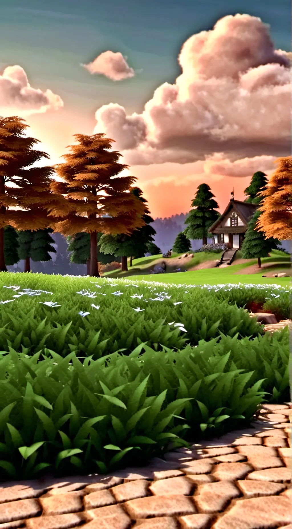 ai character: touch grass background