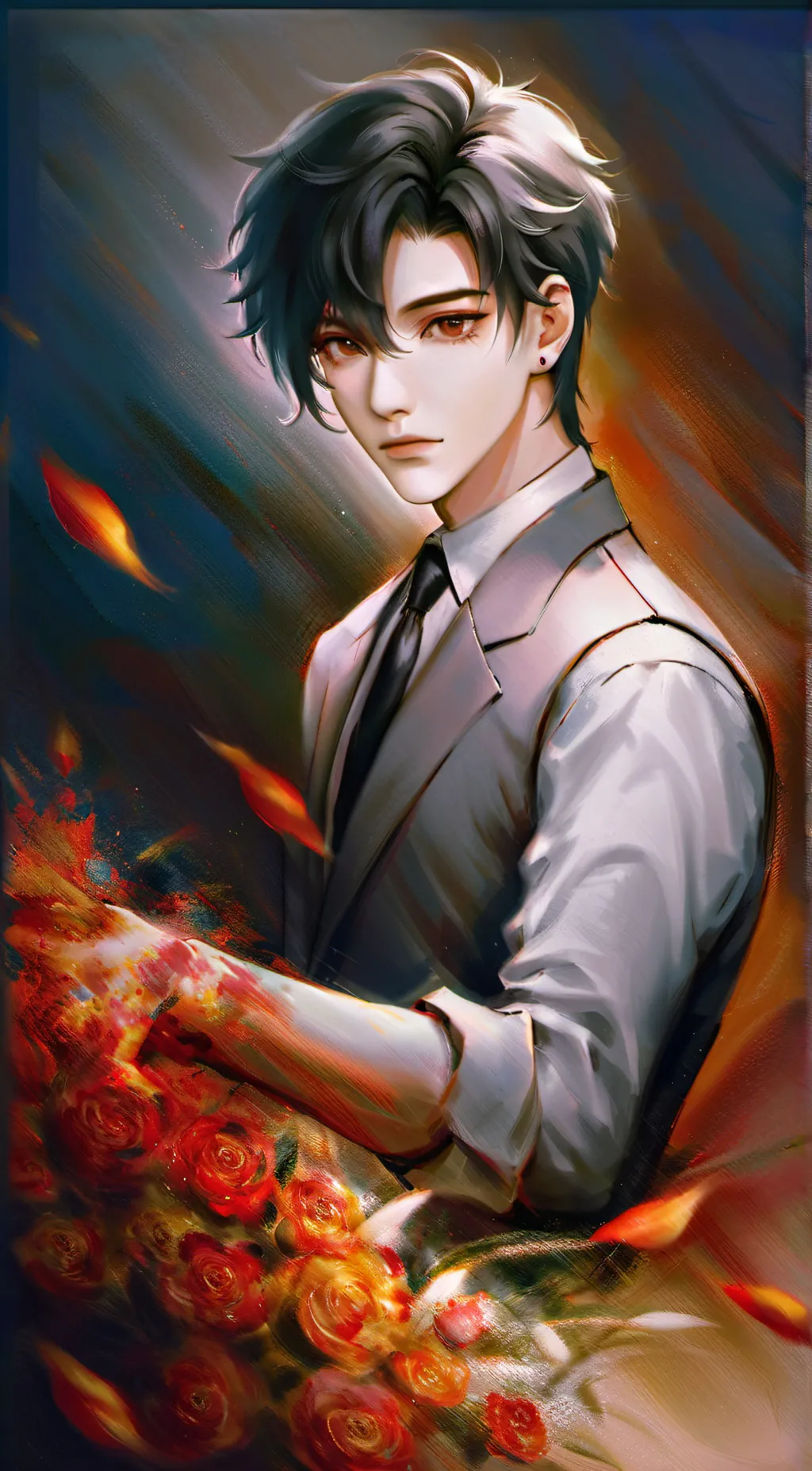 ai character: Bartender fiancé background