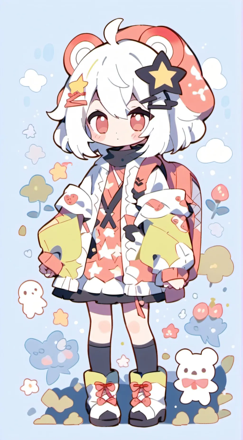 ai character:  SB sun and moon  background