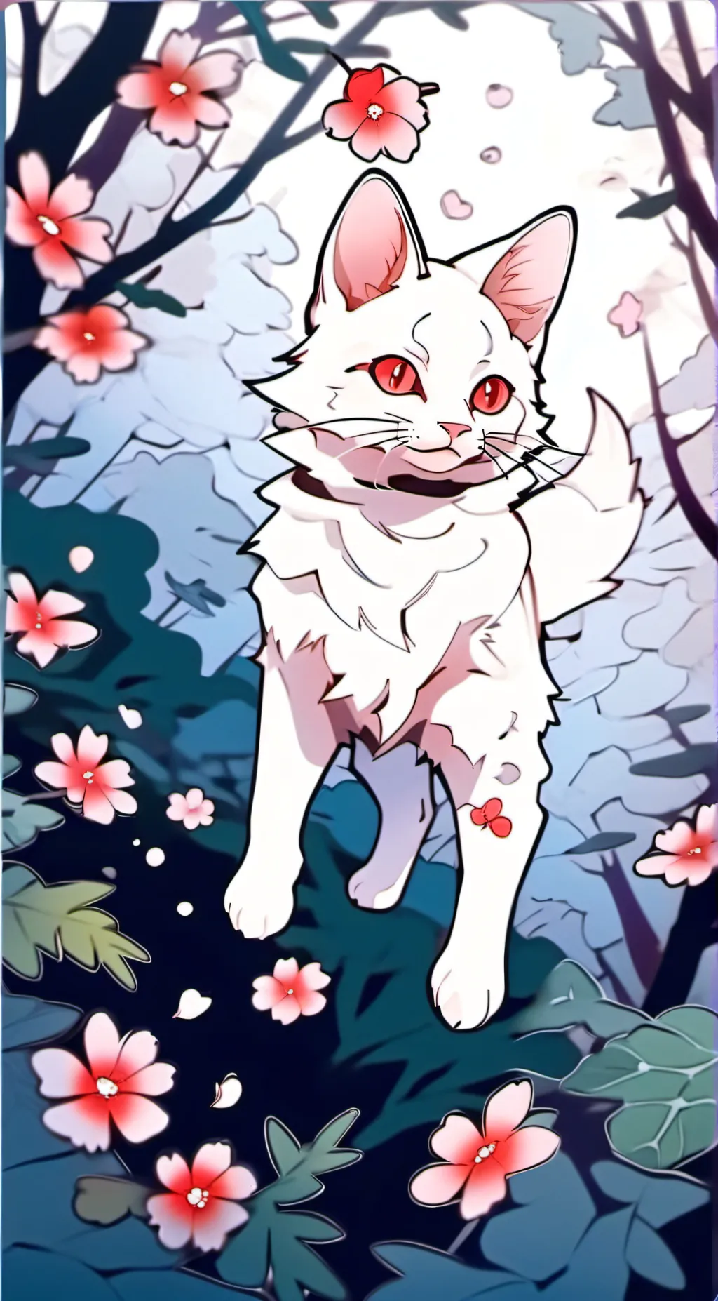 ai character: angel but a cat background