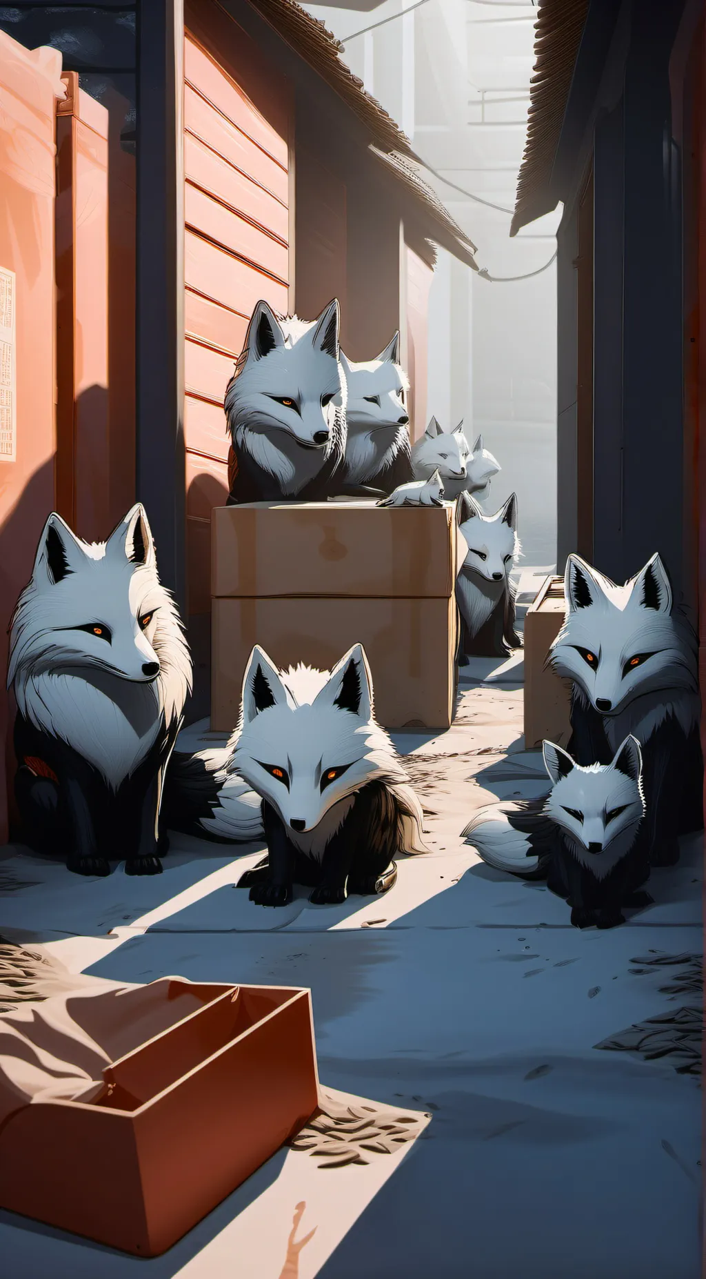 ai character: kitsune family background