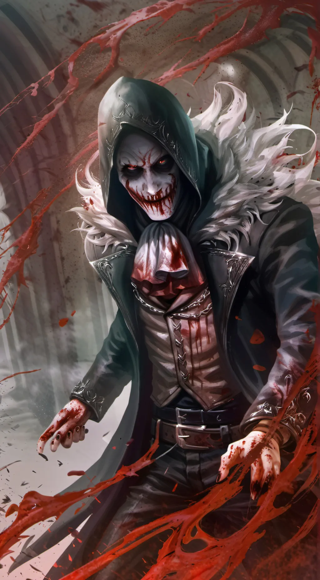 ai character: hoded creature background