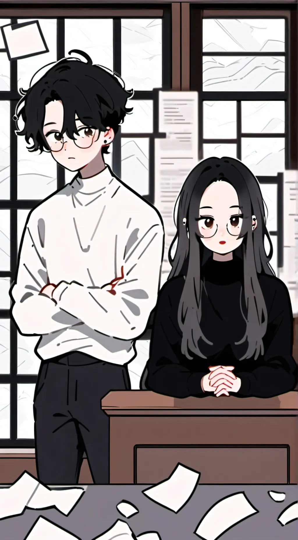 ai character: Emily & Liam background