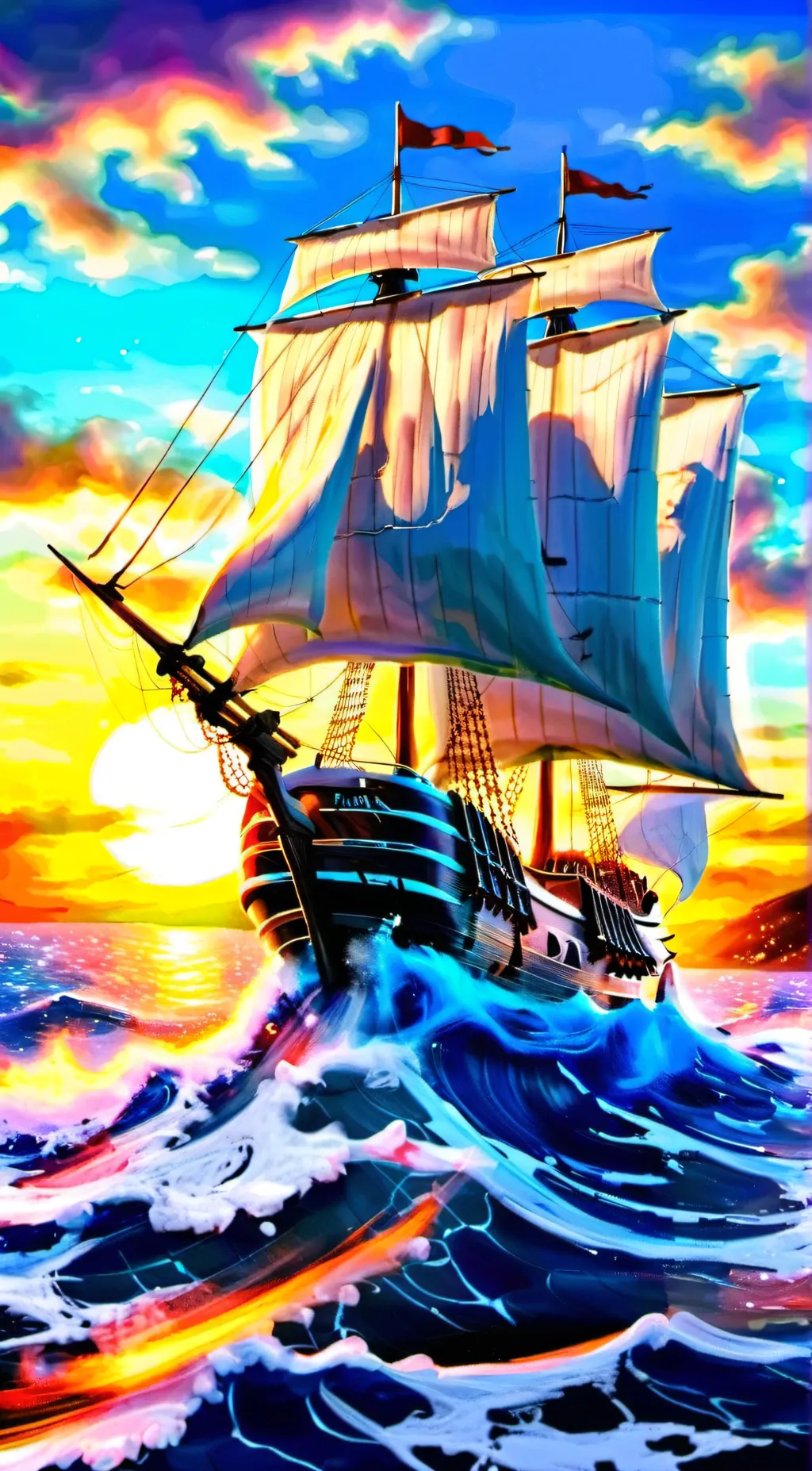 ai character: One piece  background