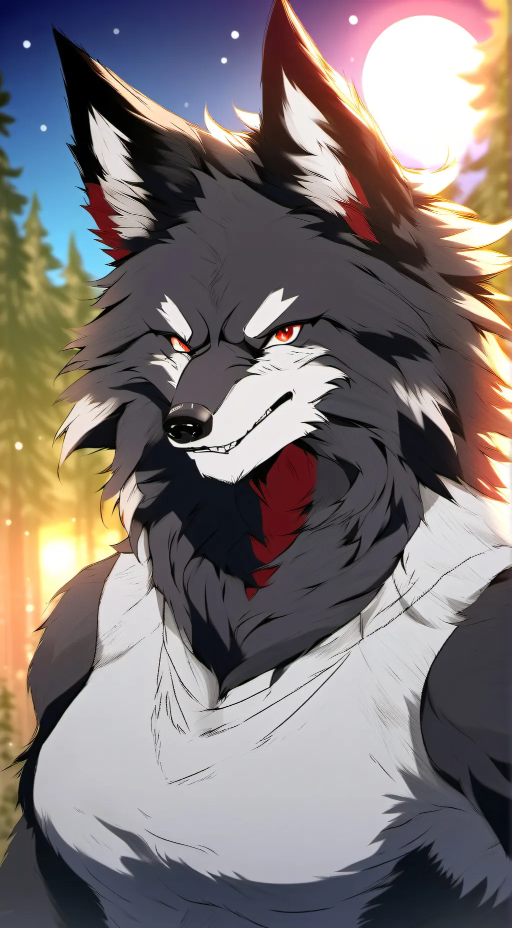 ai character: Kitsune Lycana background