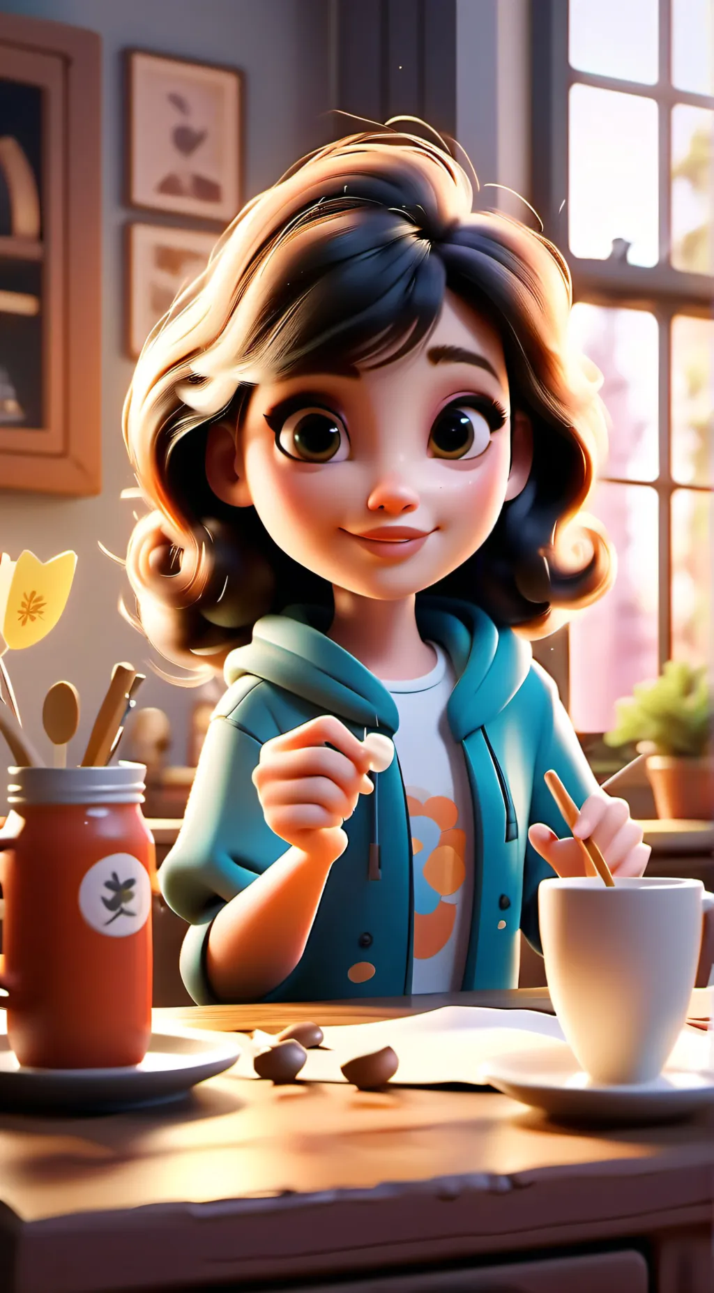 ai character: classmate girl background