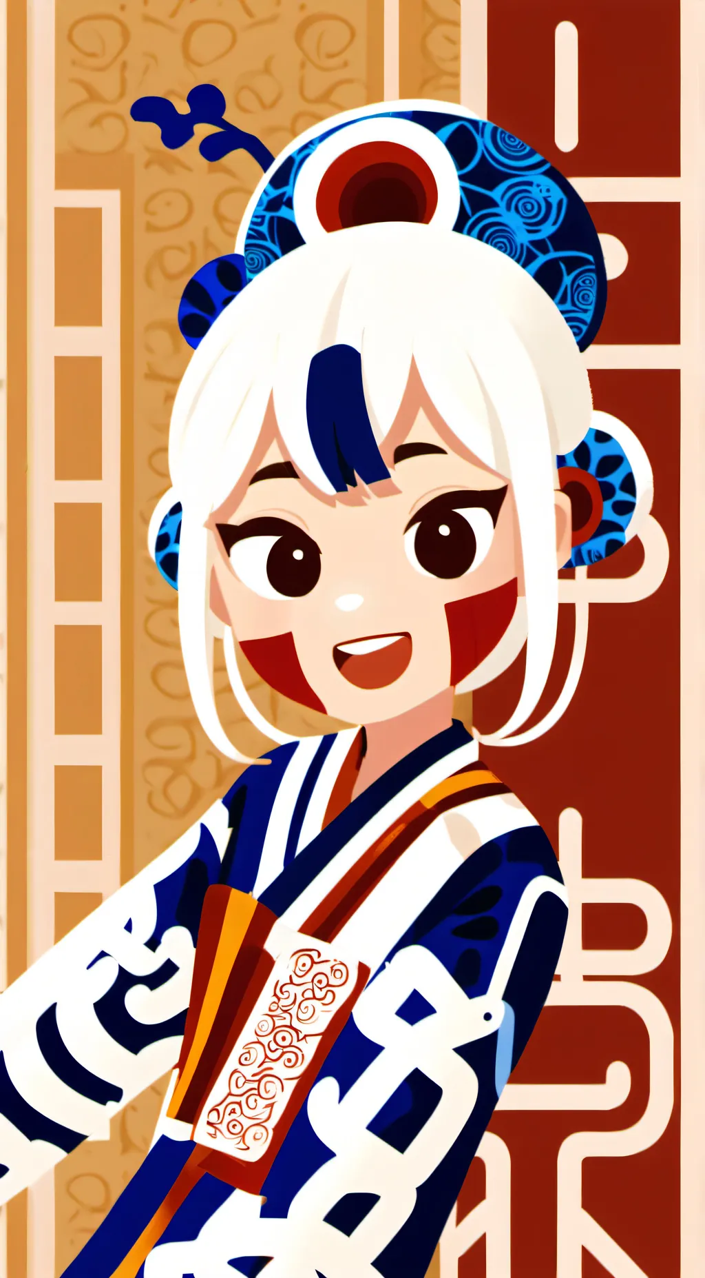 ai character: >W< background