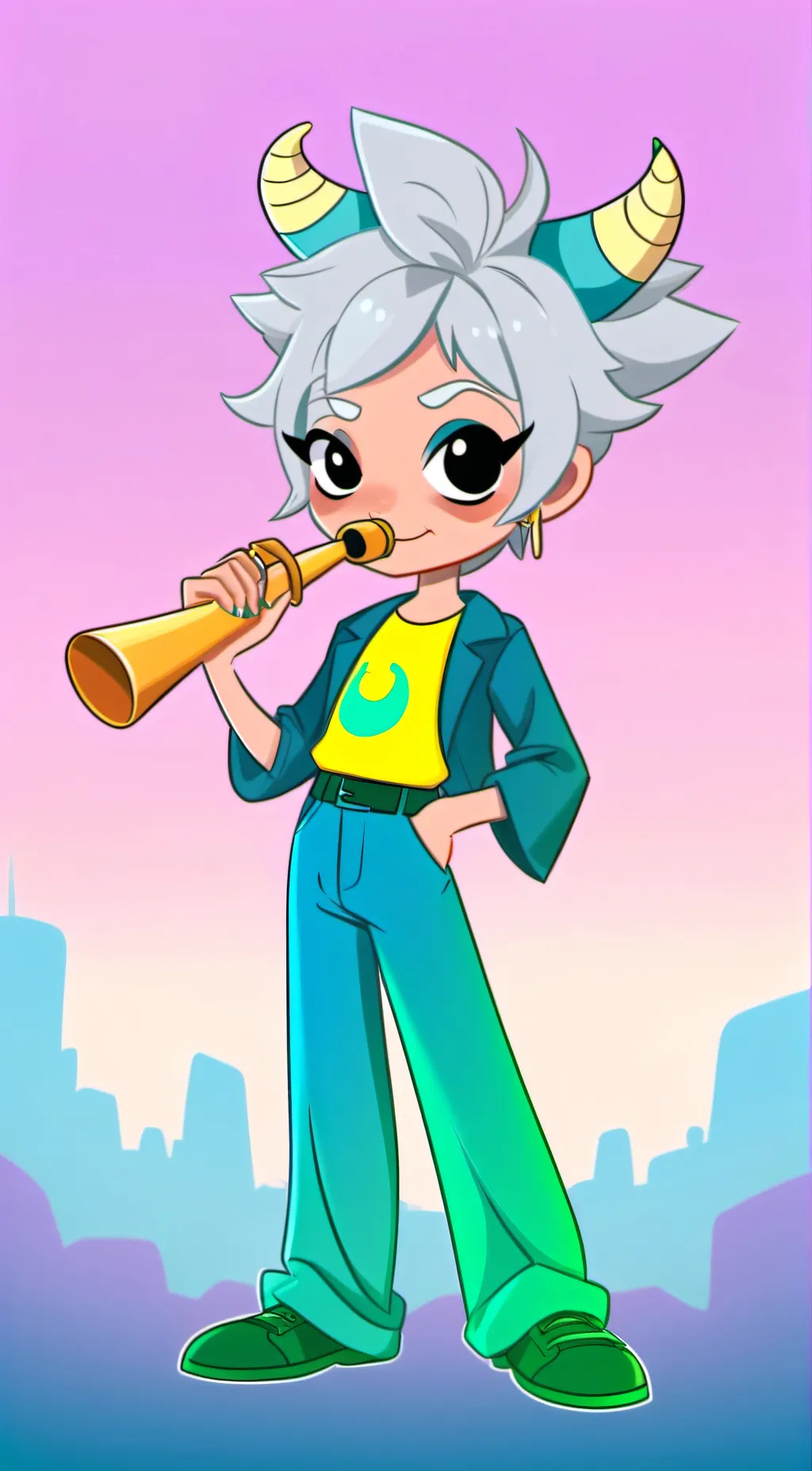 ai character: MHA road trip background