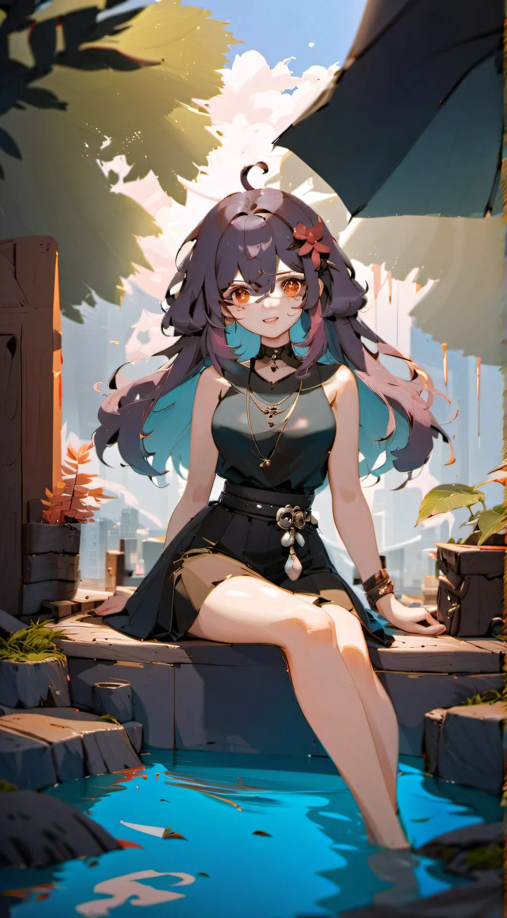 ai character: Cherry background