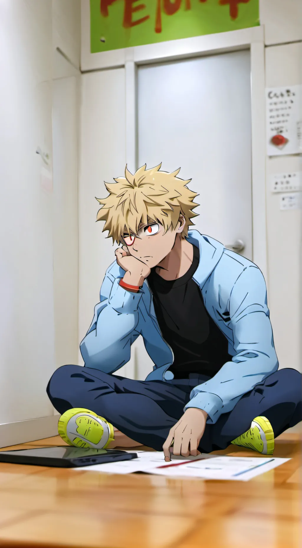 ai character: bakugo background