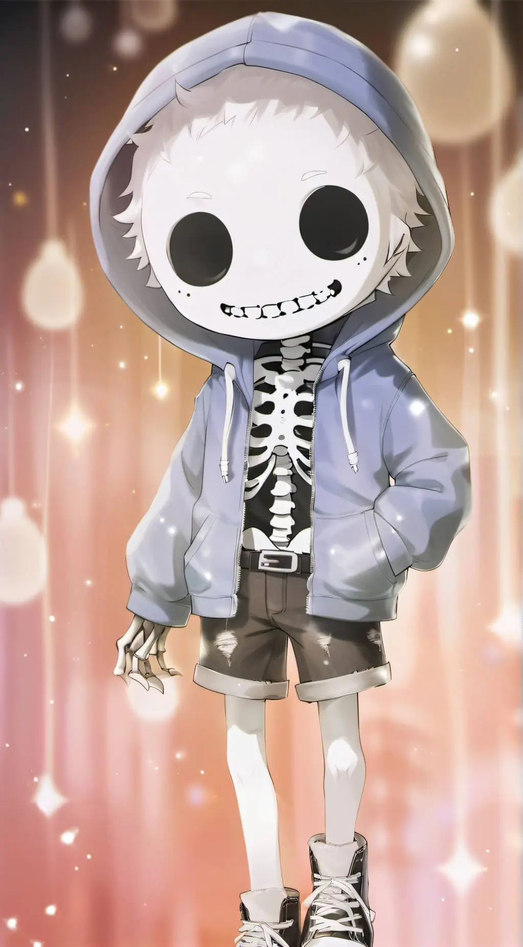 ai character: Sans the skeleton background