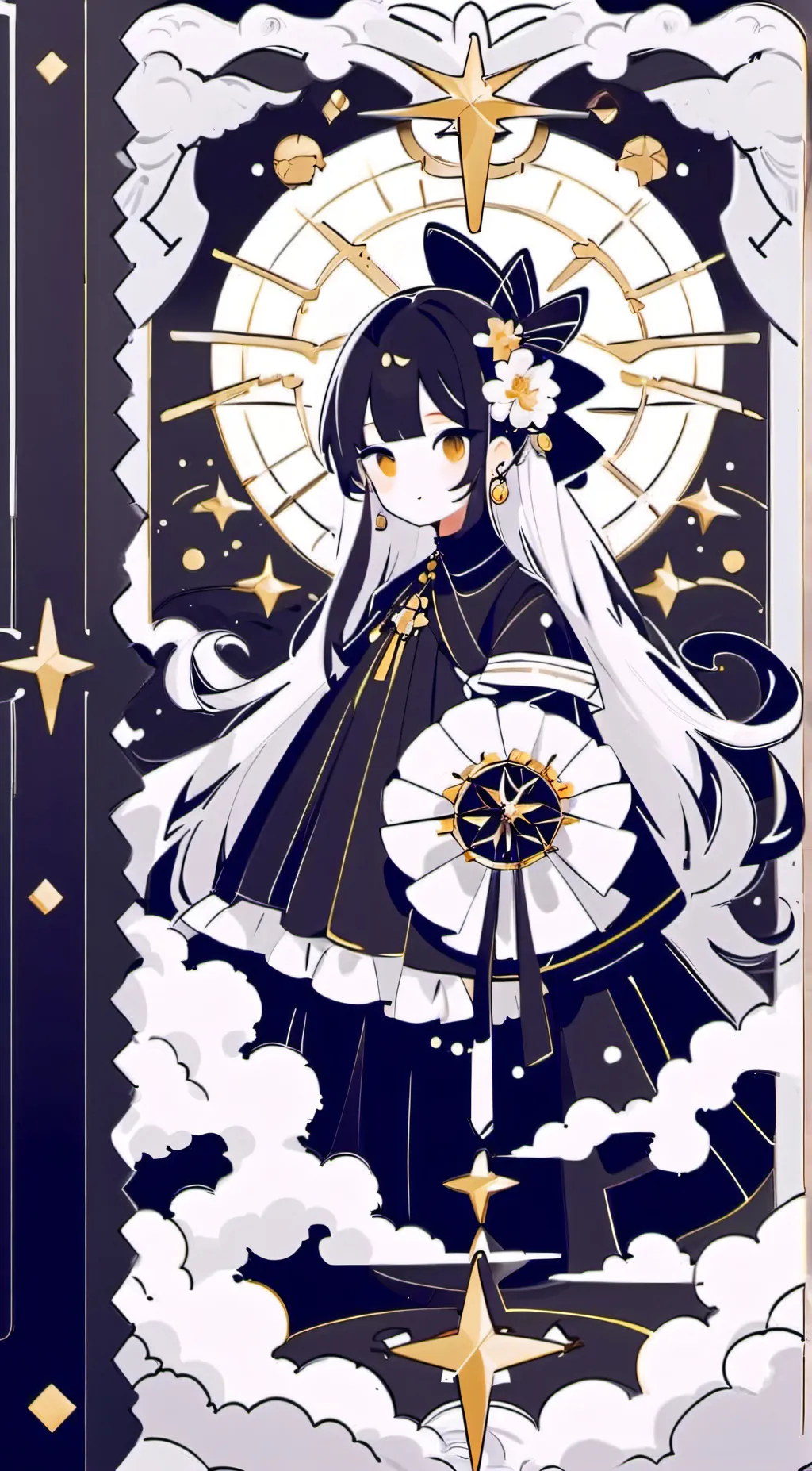 ai character: Miss circles background