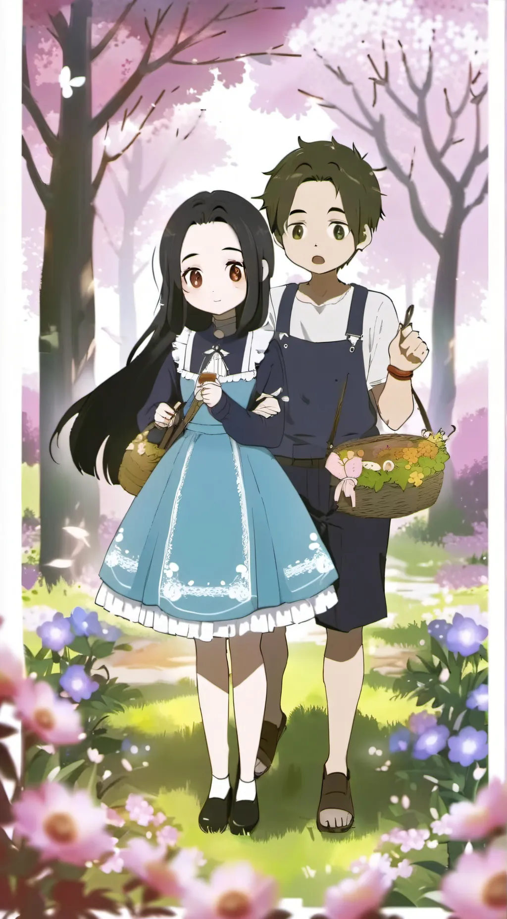 ai character: landon and Amy  background