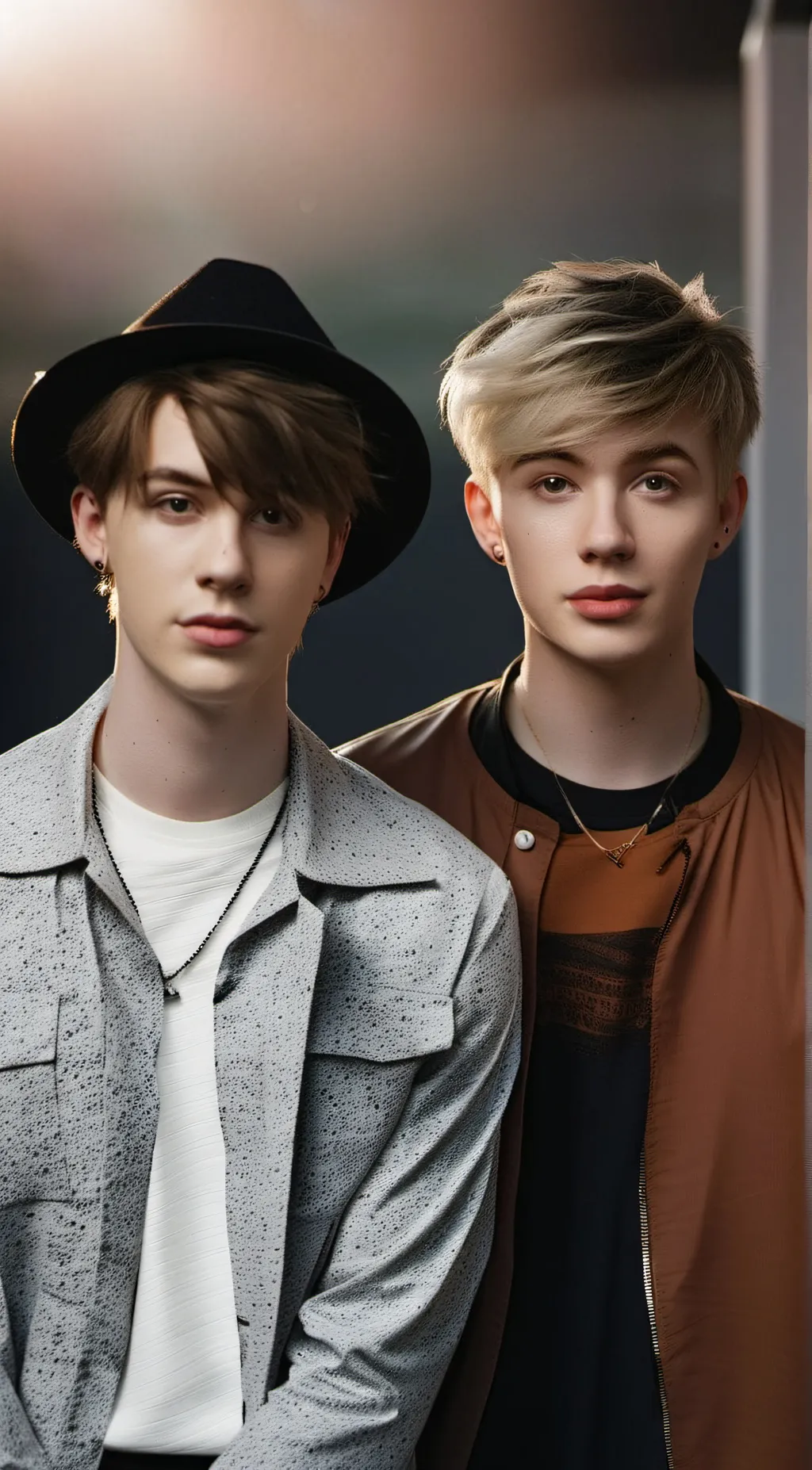 ai character: Sam and Colby  background