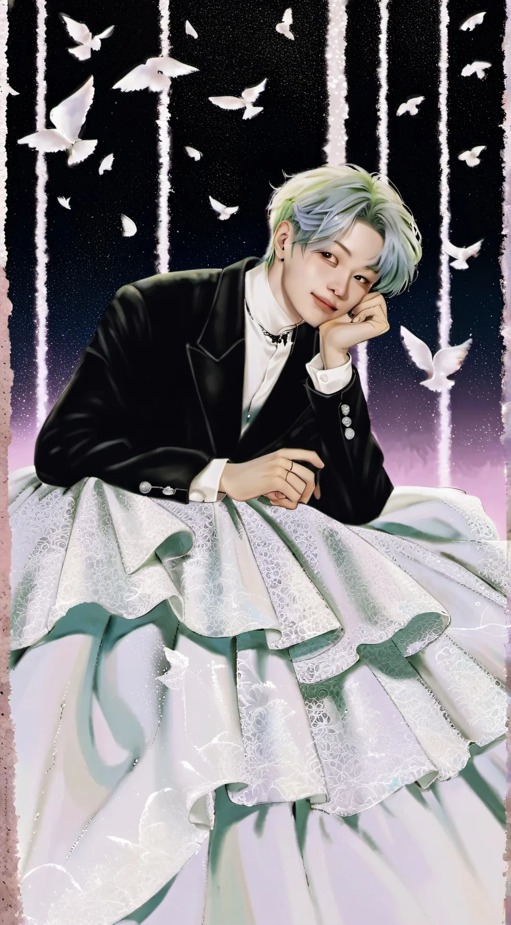 ai character: Stray kids 🌴 👏  background