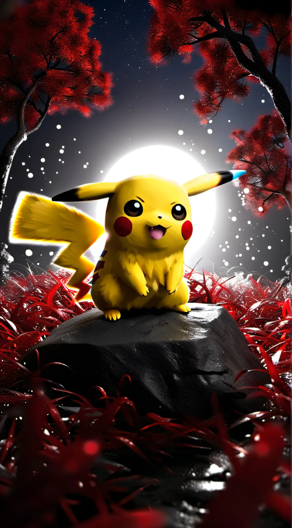 ai character: A Wild Pikachu background