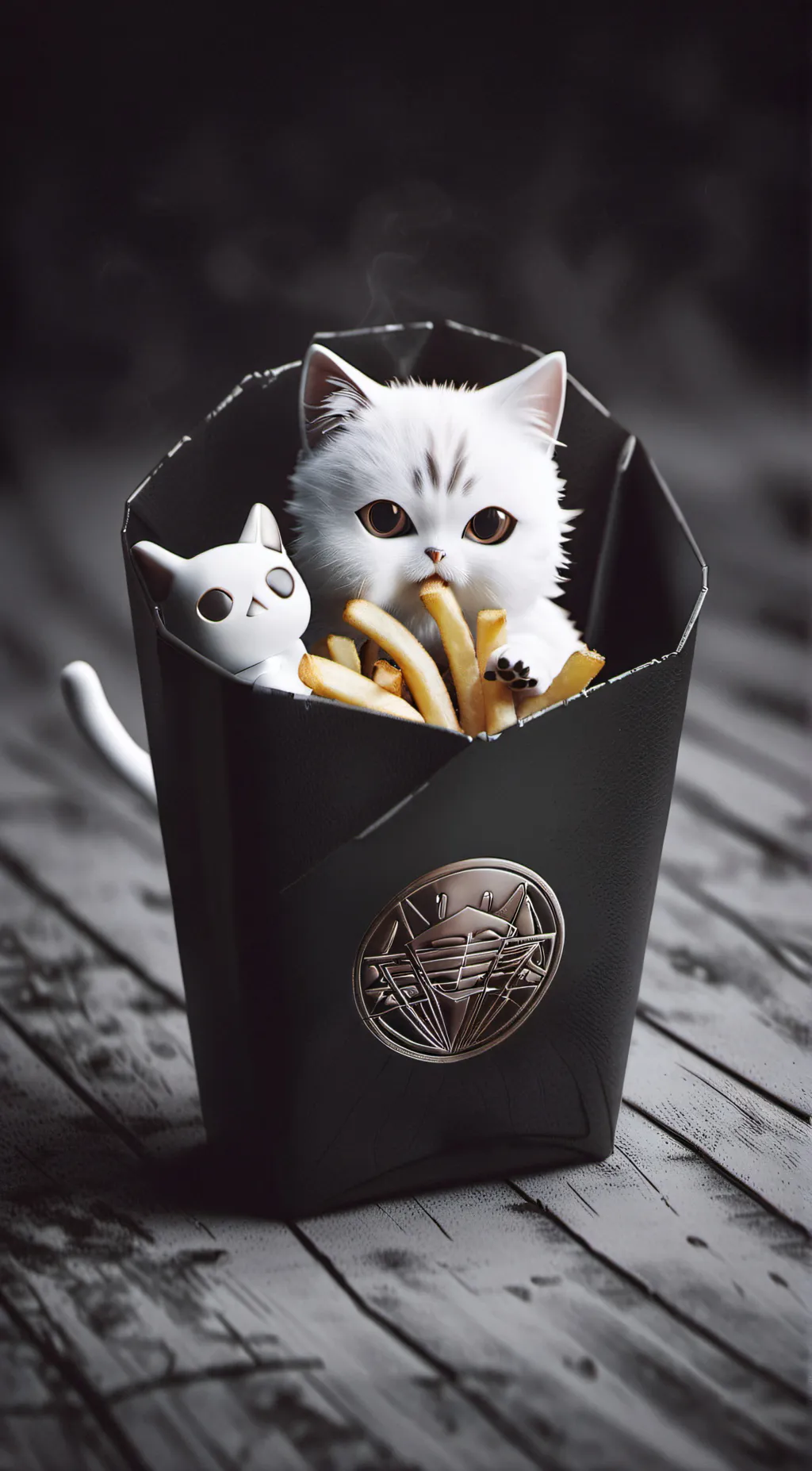 ai character: snowy background