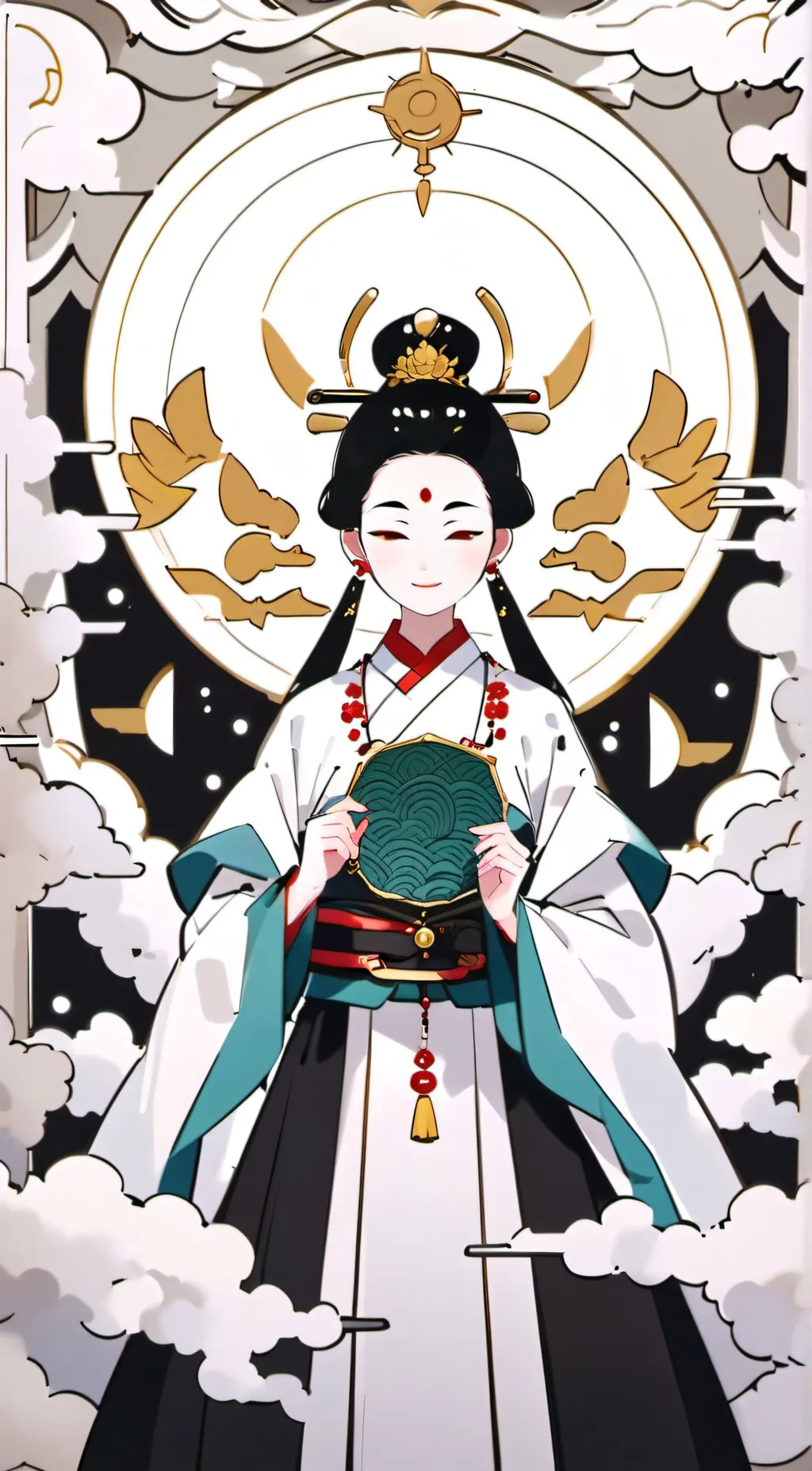 ai character: 王母娘娘 background