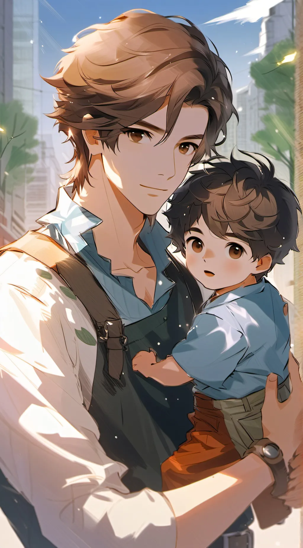 ai character: Marcus and Nico background