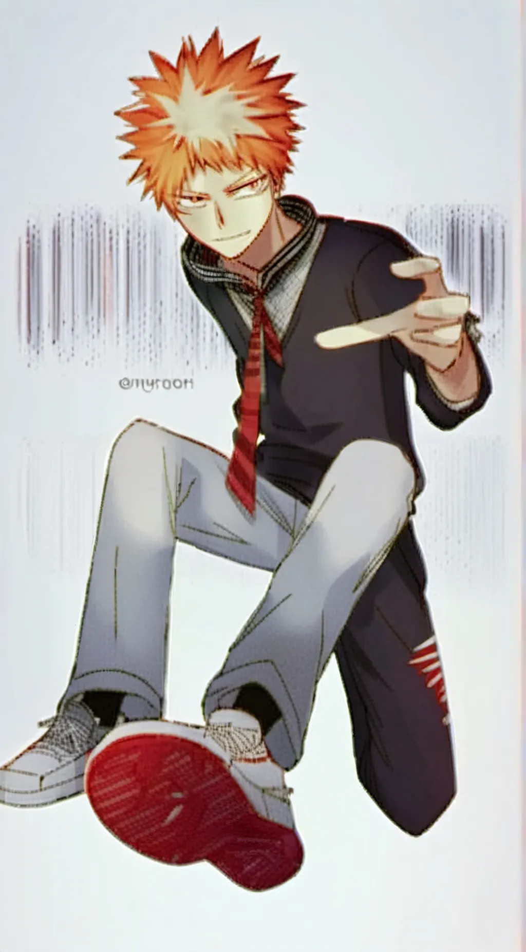 ai character: Bakugo Katsuki background