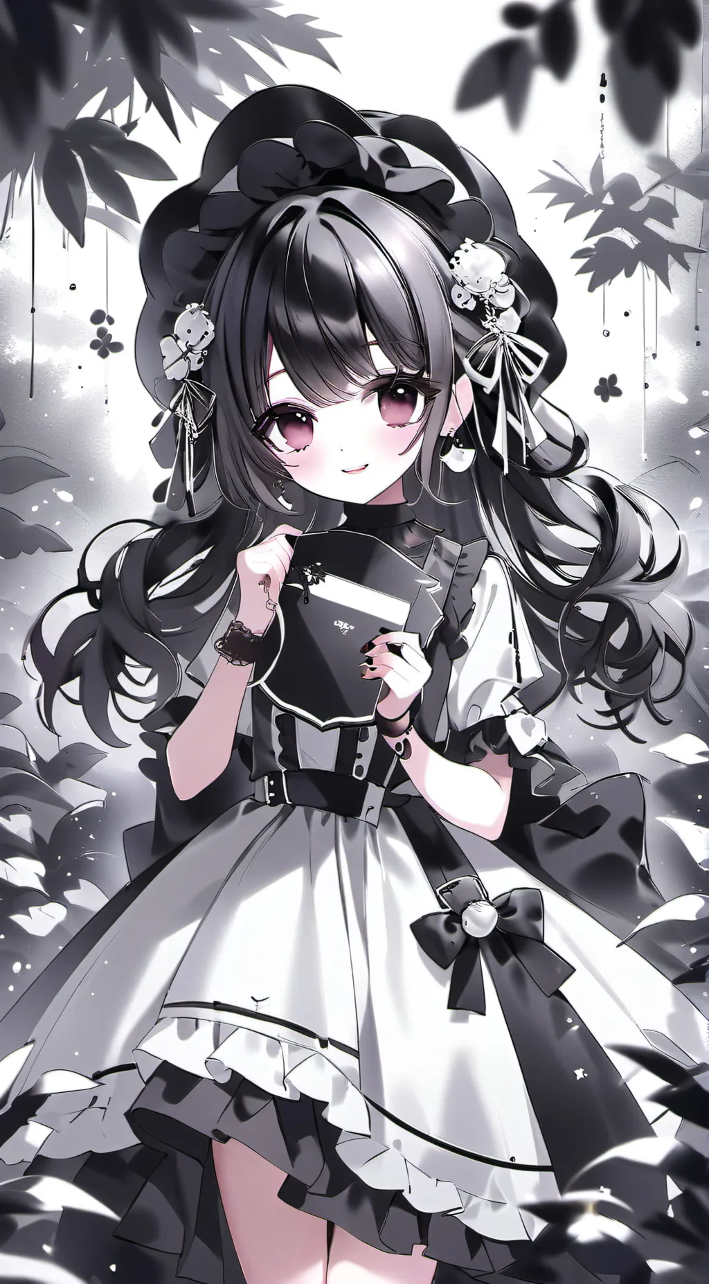 ai character: Violet background