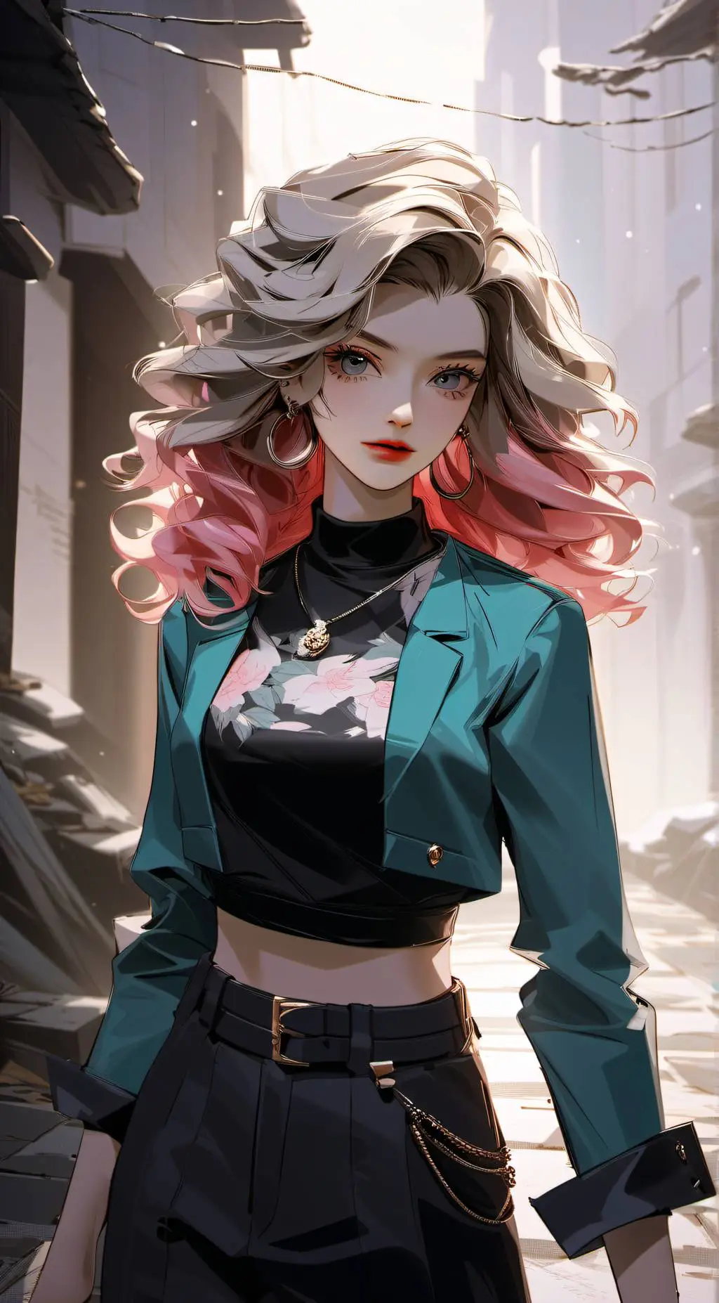 ai character: Daminica  background