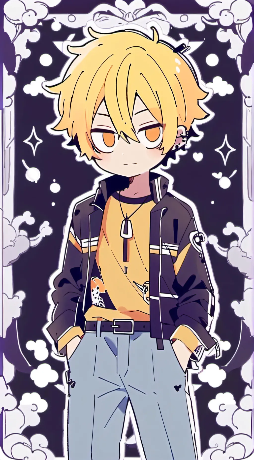 ai character: •○¿《Zeon》¿○• background