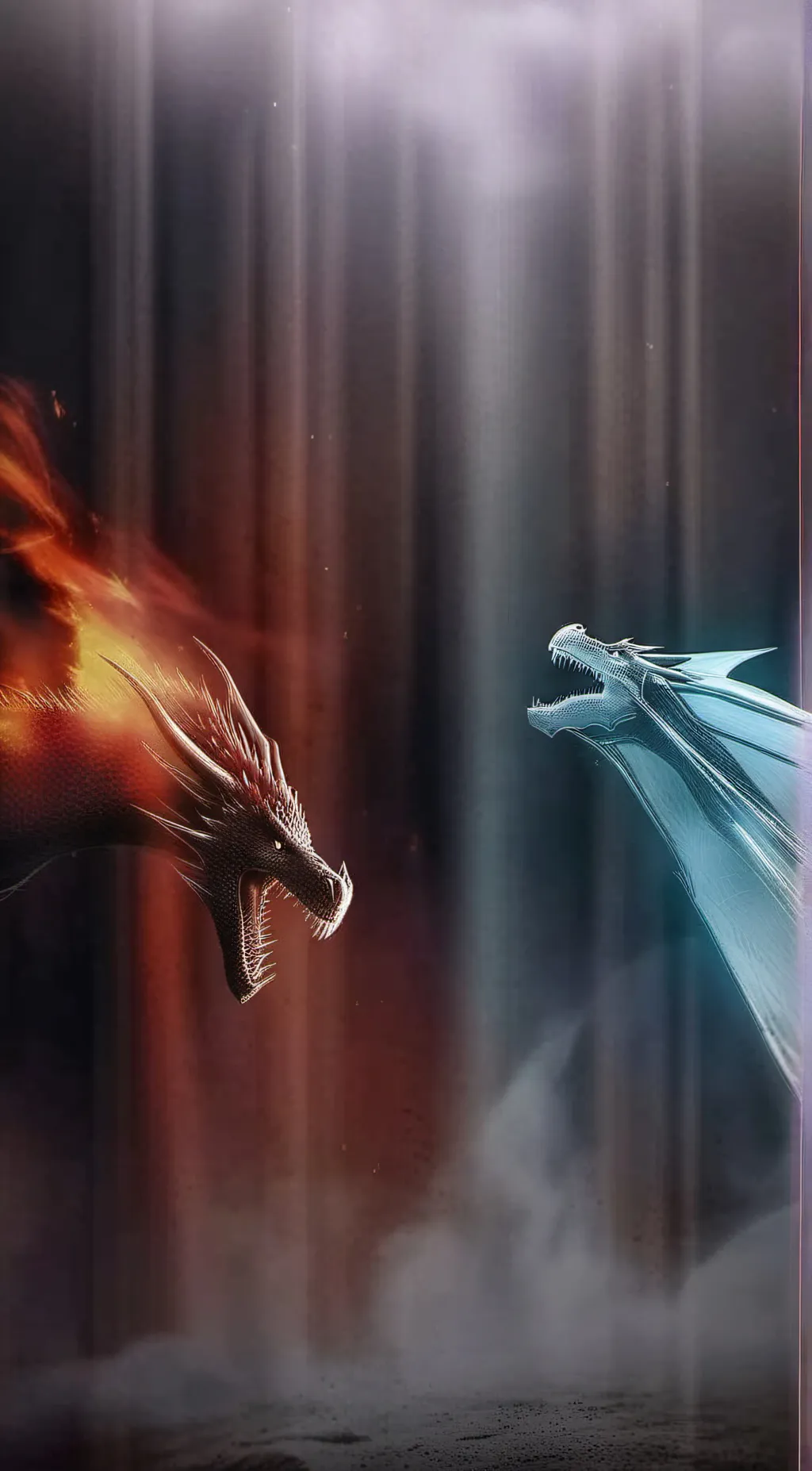 ai character: fire and ice background