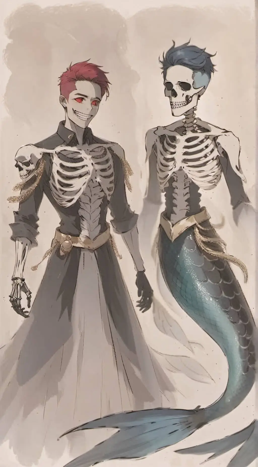 ai character: giant mer-sanses background