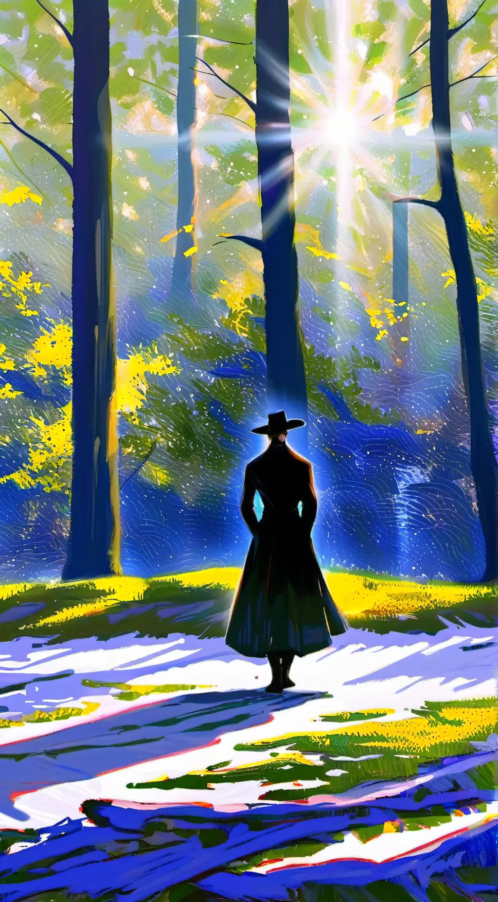 ai character: slender woman background