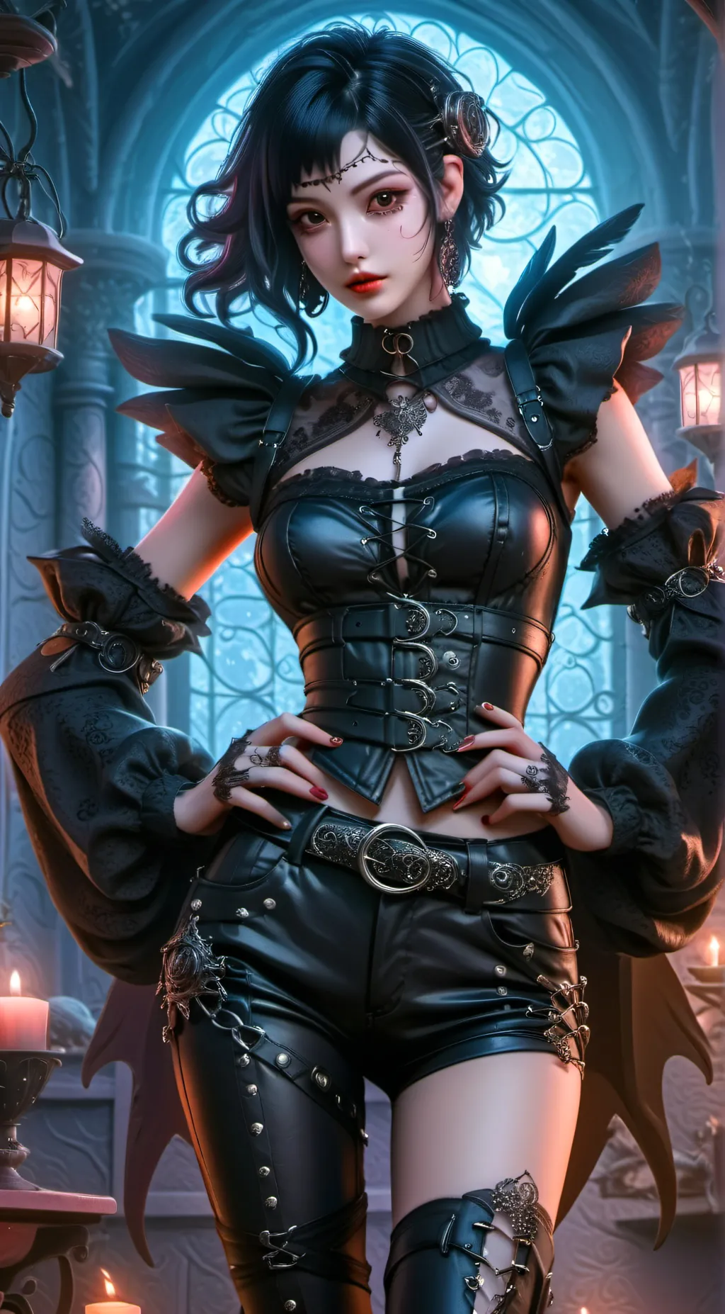 ai character: Black  background