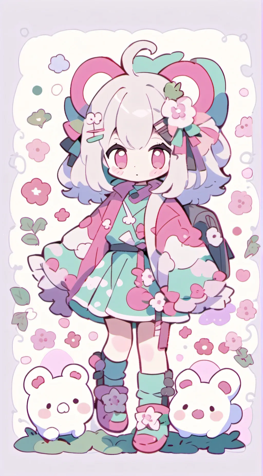 ai character: Cutie pie  background