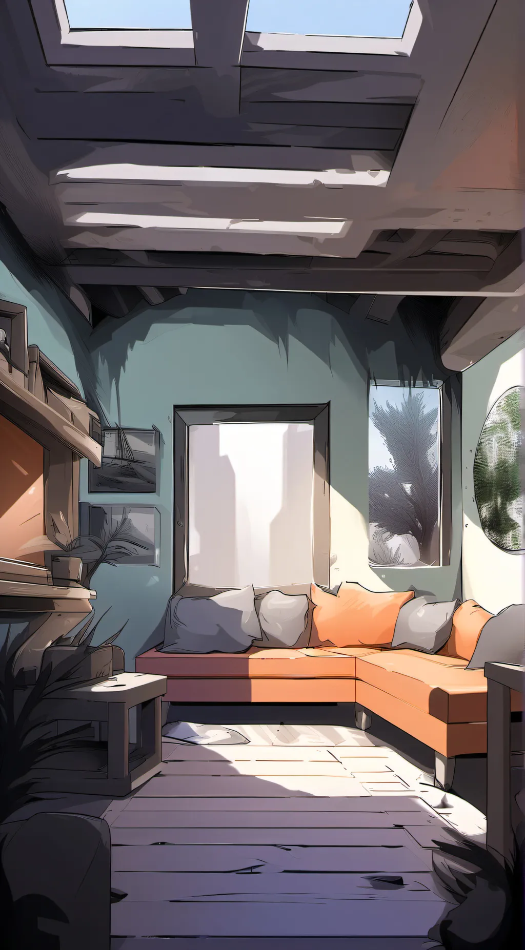 ai character: Stuck in room background