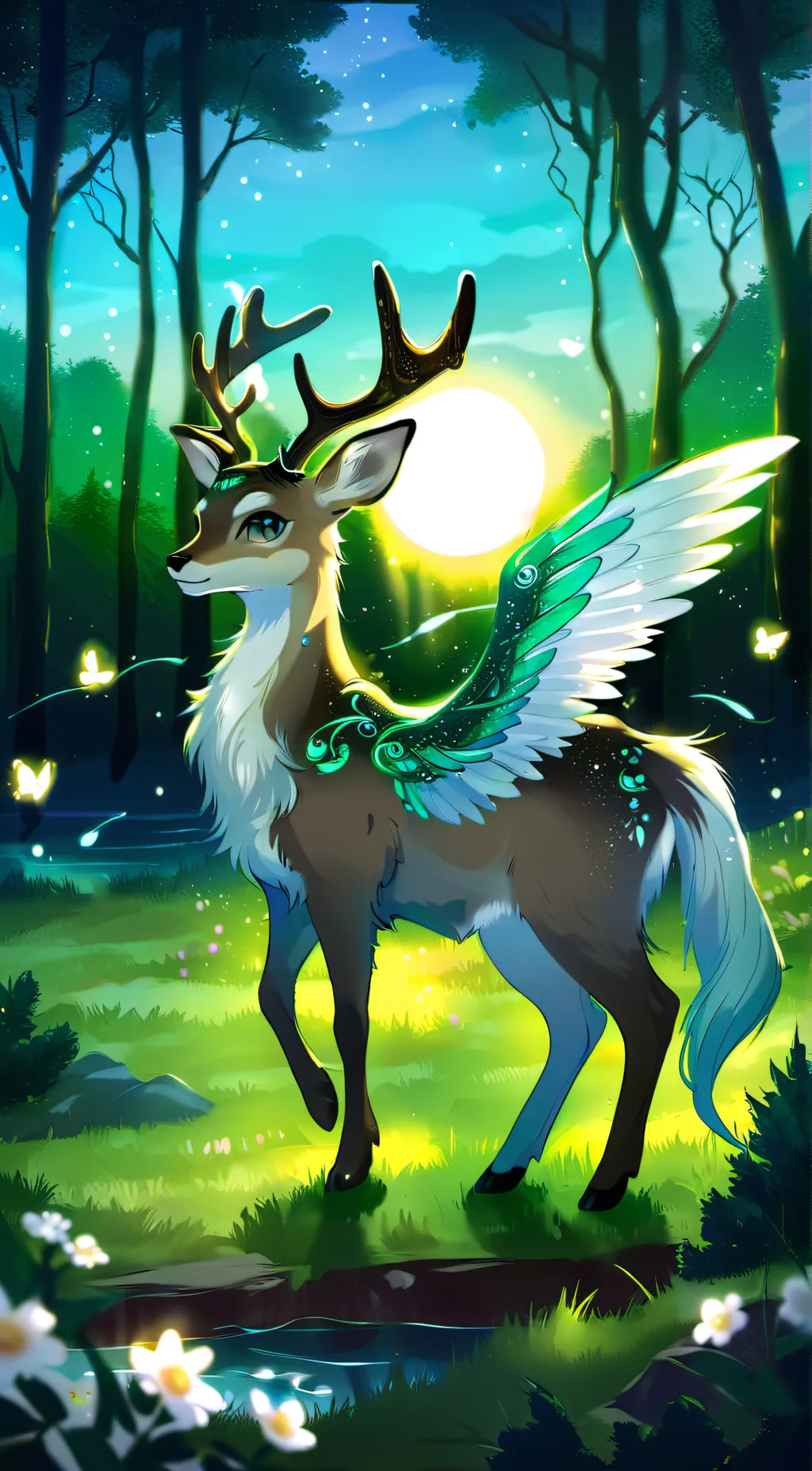 ai character: Make a Forest background