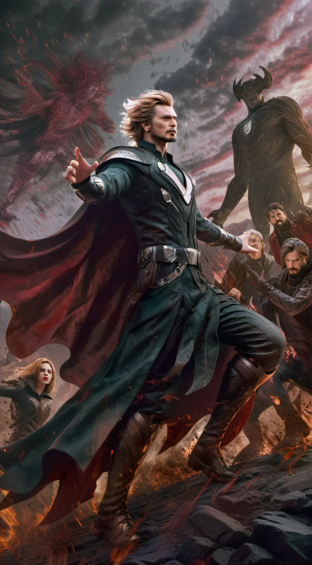 ai character: The Avengers  background