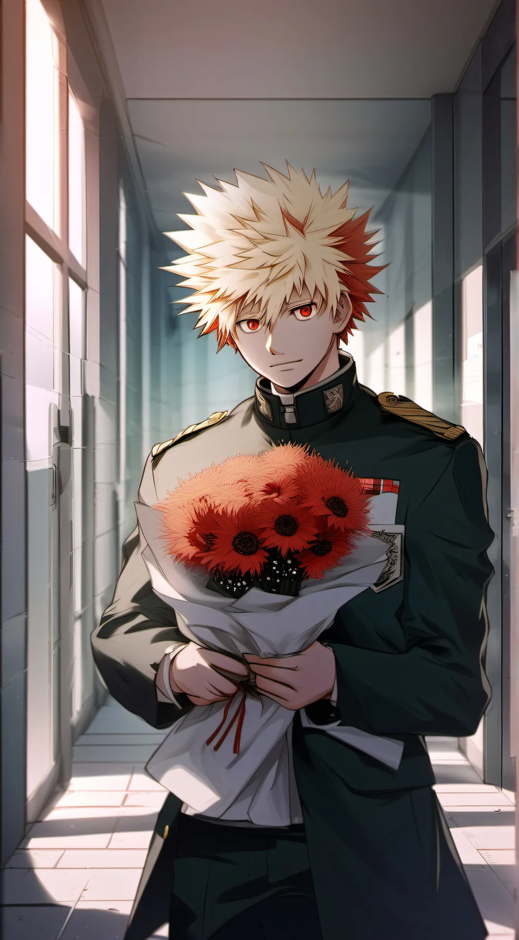 ai character: Katsuki Bakugo background