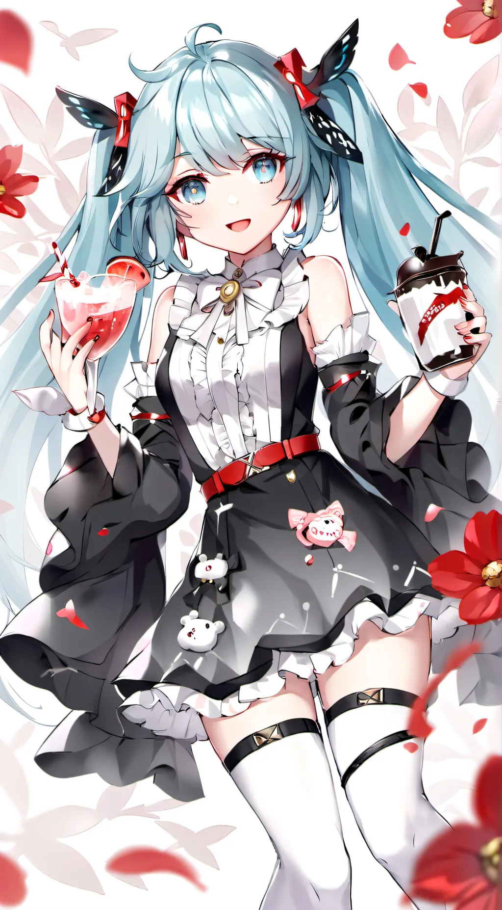 ai character: Sus miku.  background