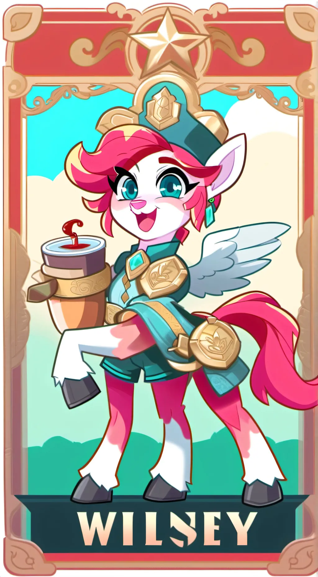 ai character: PINKIE PIE background