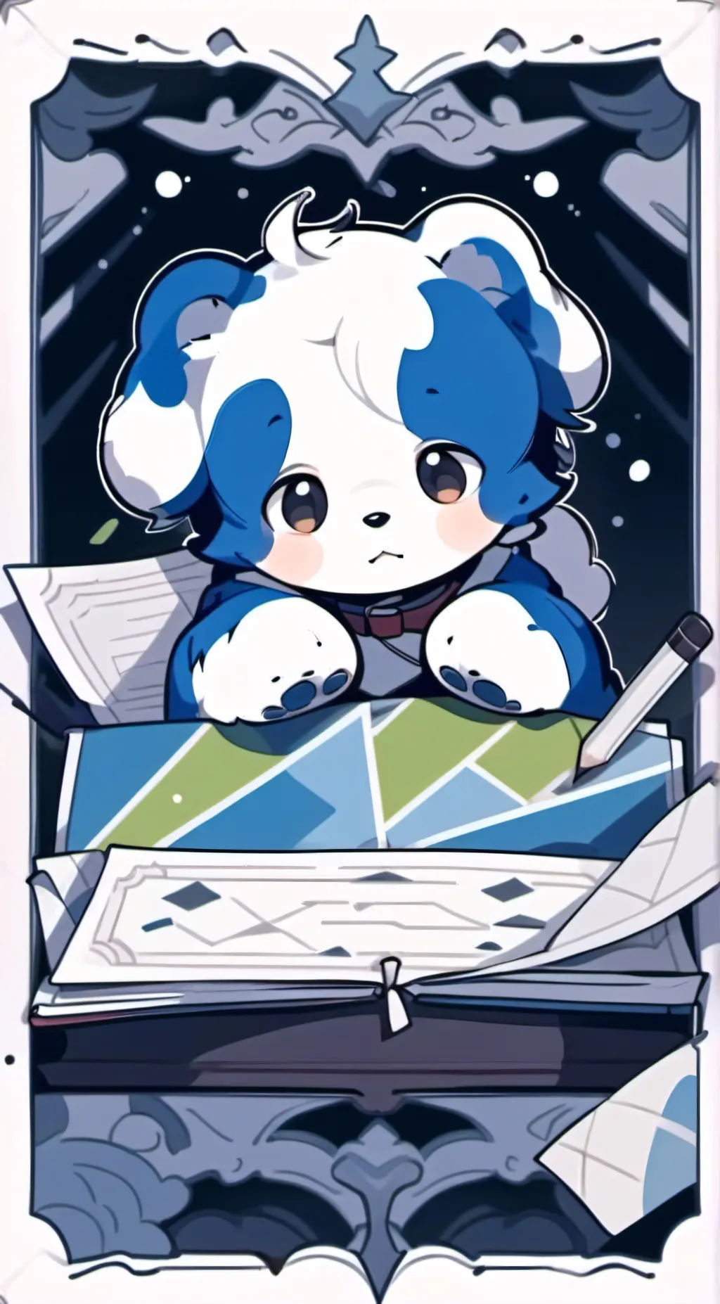 ai character: :3 background