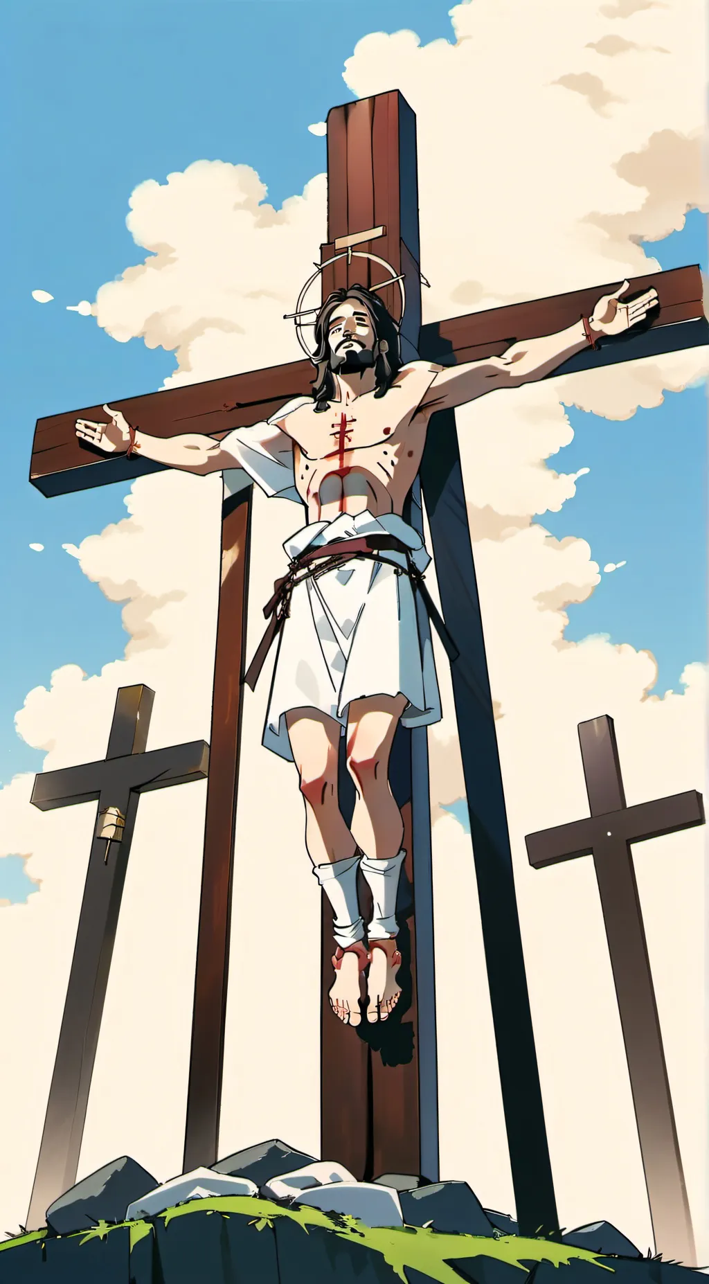 ai character: Jesus christ  background
