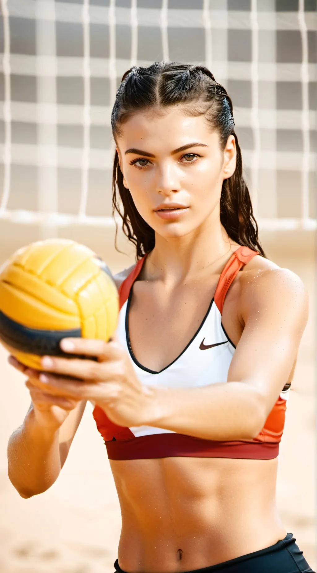 ai character: Jéssica vôlei background