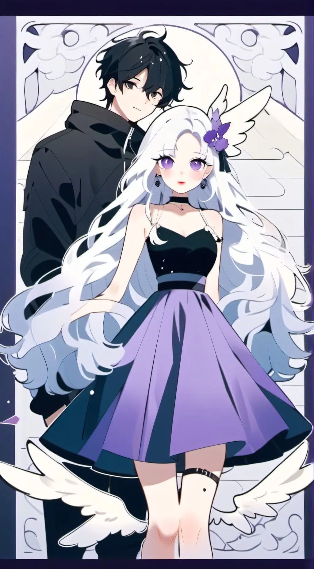 ai character: Number & Hyper background