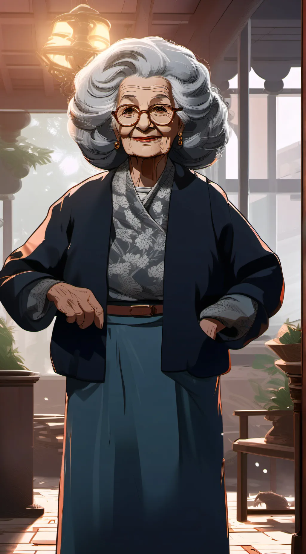 ai character: Hazel. background