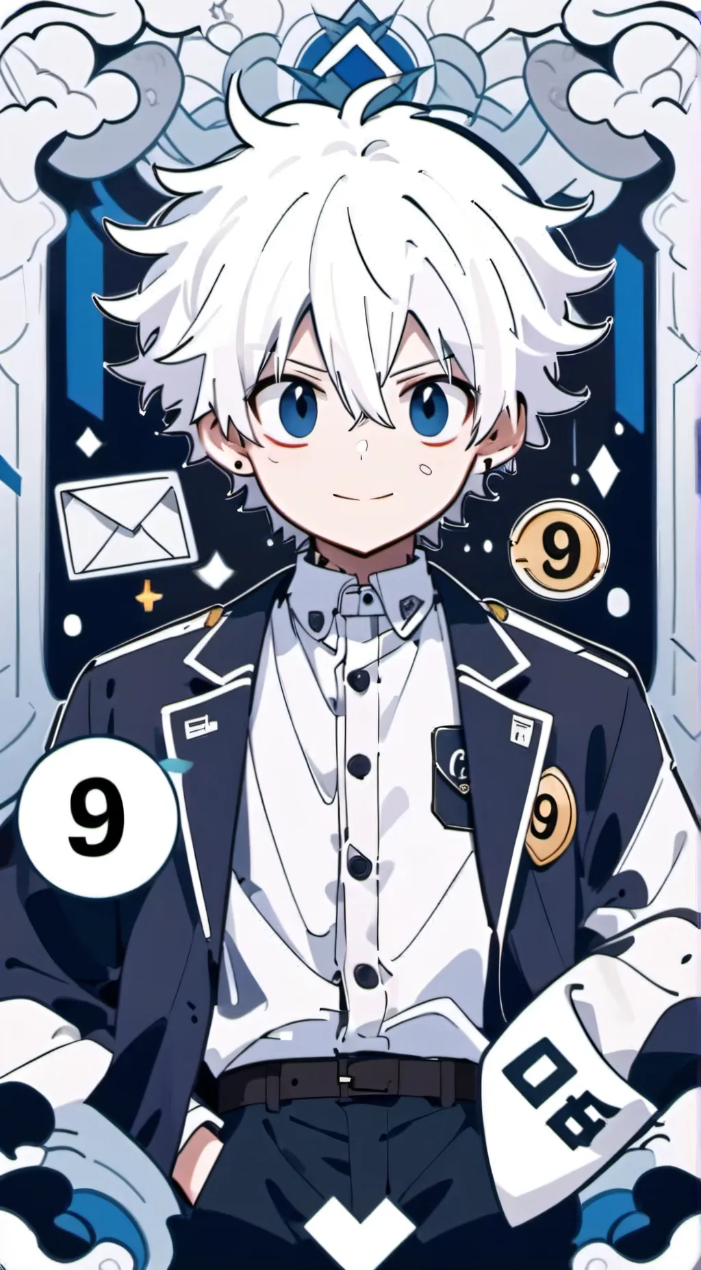 ai character: Killua :D background
