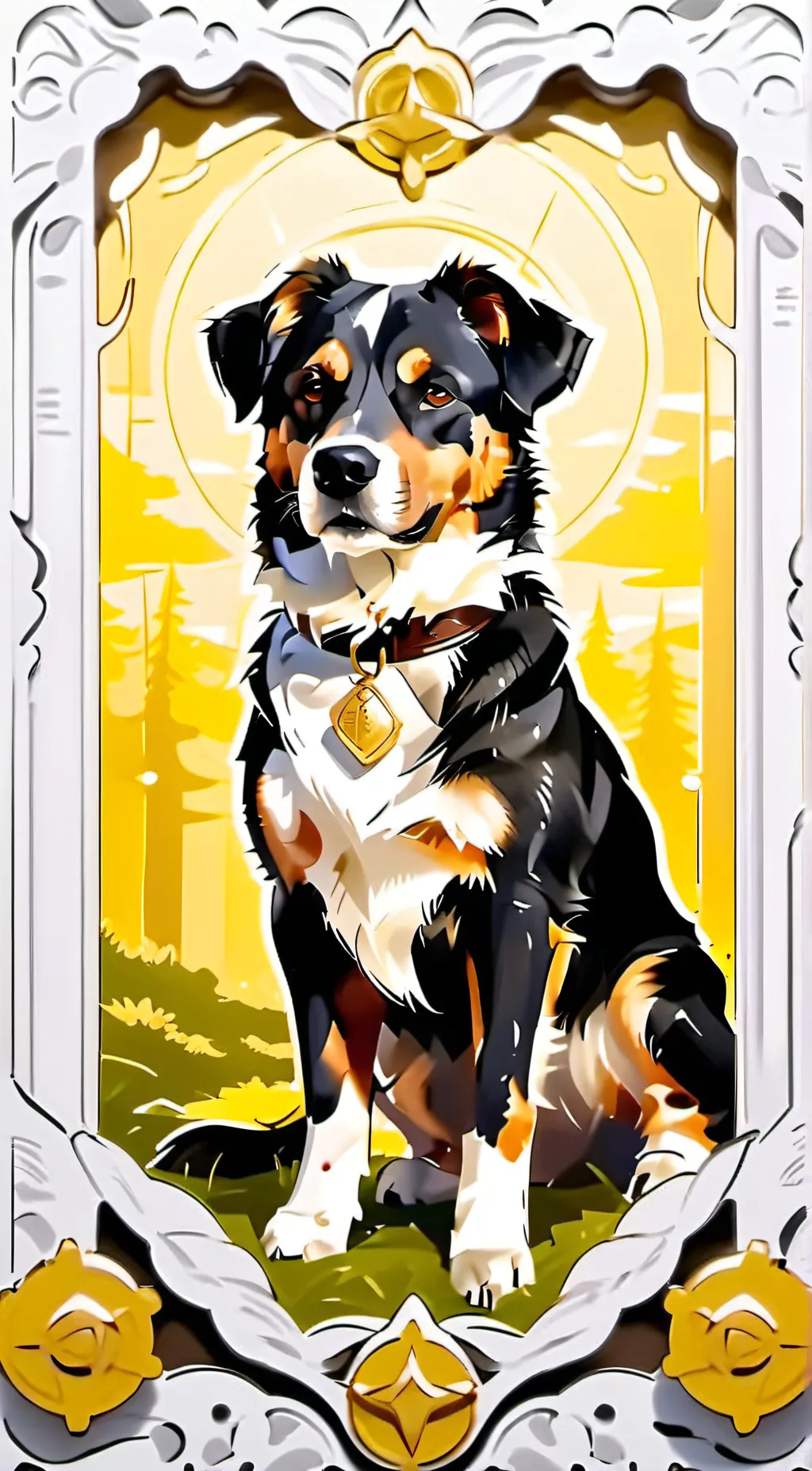 ai character: dog background